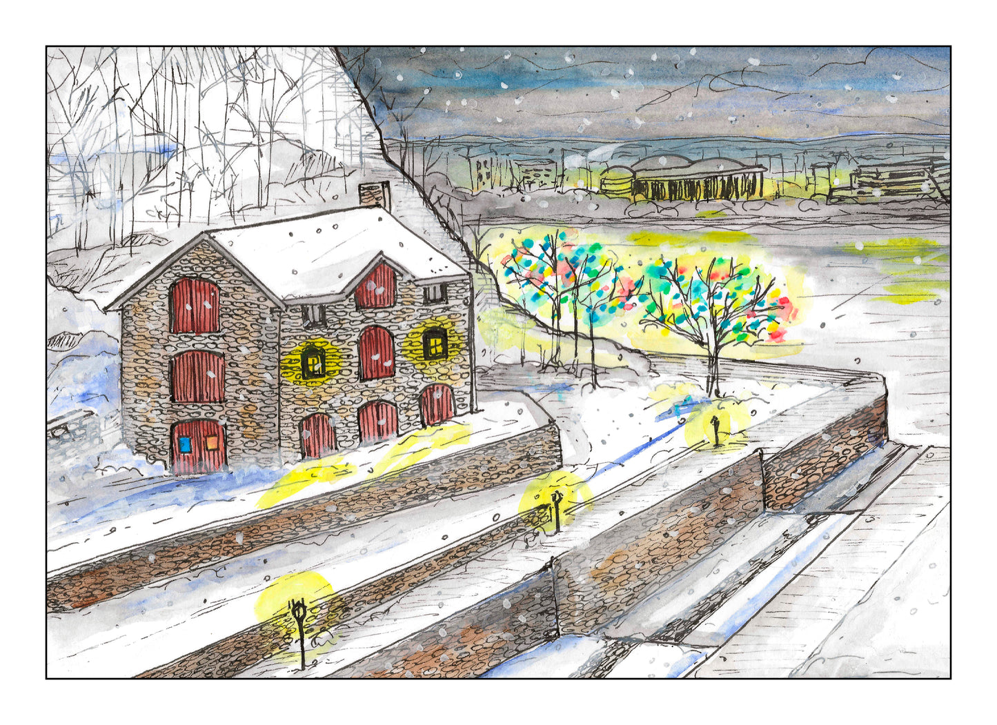 "Winter at the Bytown Museum, Ottawa" - Holiday Cards